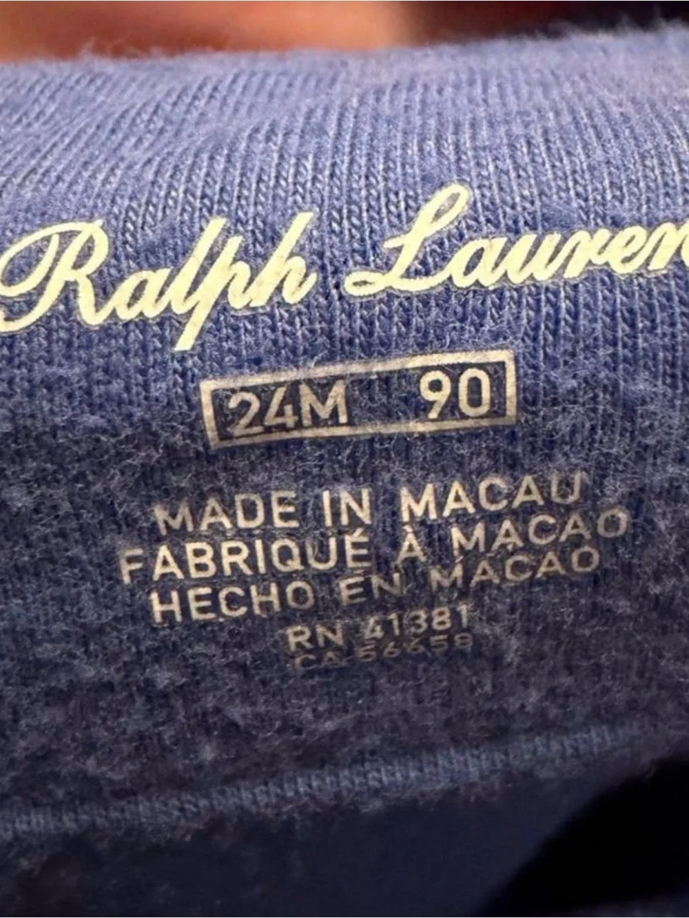 Ralph Lauren Blue Polo Bear Long Sleeve Casual Dress